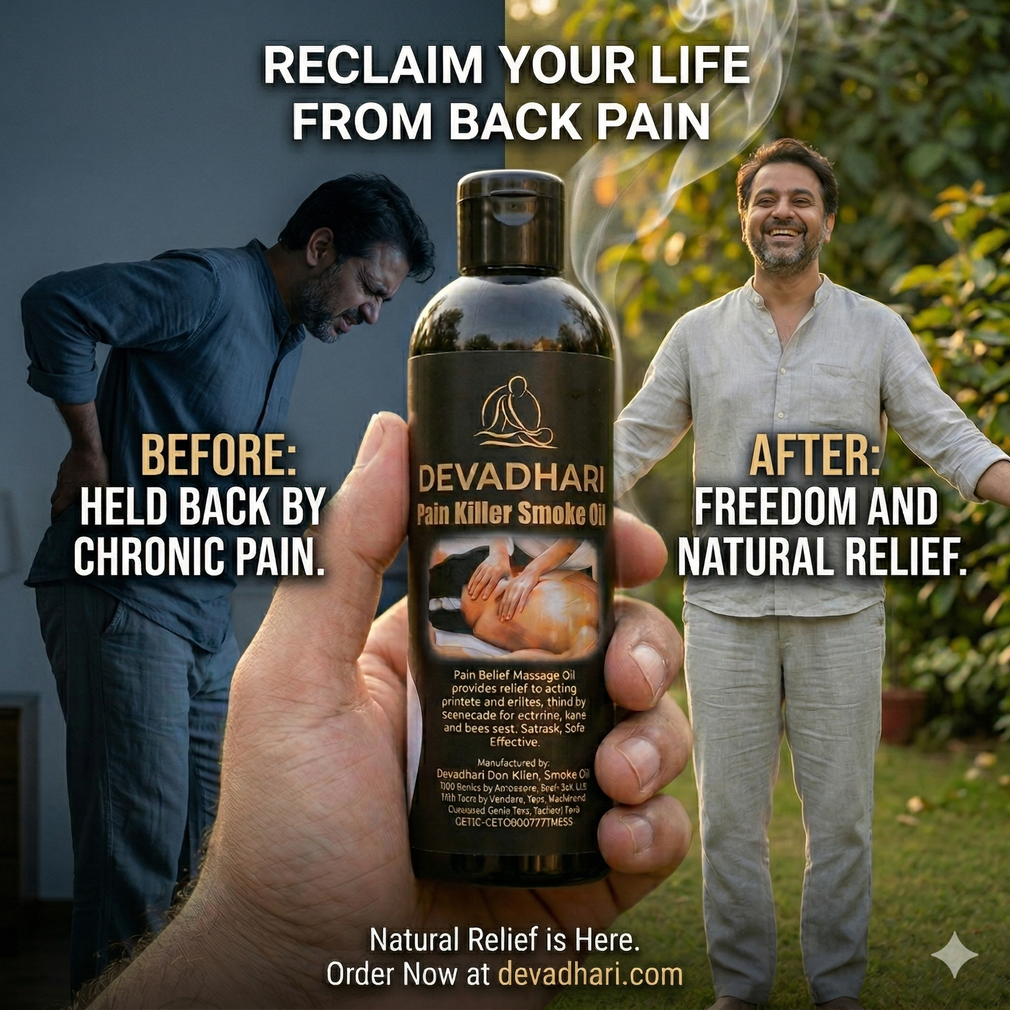 Devadhari Smoke Pain Relief & Massage Oil 🌿
